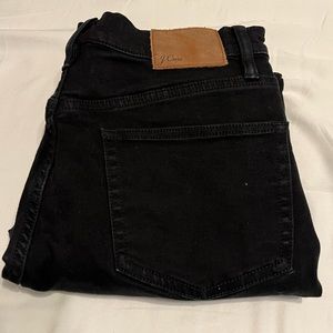 NWOT J. Crew “Billie” demi-boot crop jeans in black/dark wash
